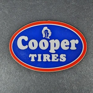 Adesivo Cooper Pneumatici Ovale Blu e Rosso Stile Vintage 4,25" - Foto 1 di 3