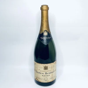 Charles Heidsieck 1953 Large Empty Champagne Bottle Vintage 38.5 CM Tall RARE - Picture 1 of 24