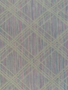 1.5 Yards 54” Vintage Fabric Lavender Lilac Plaid Lines Squares Polyester Cotton - Picture 1 of 7