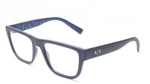 Armani Exchange AX3062 8293 Rectangle Matte Blue Mens Eyeglasses 54mm - Picture 1 of 6