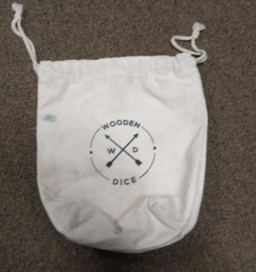 Vintage Empty WD Wooden Dice Bag Only - Picture 1 of 3