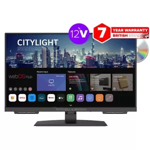 M & B JB24DVD1811ST 24" 12V Caravan Smart LED Television with MULTI REGION DVD - Picture 1 of 4