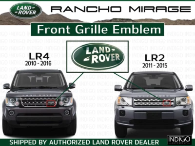 Land Rover LR2 LR4 Parrilla Delantera Emblema Verde Ovalado Plata Letras LR023296 Foto 1 de 4