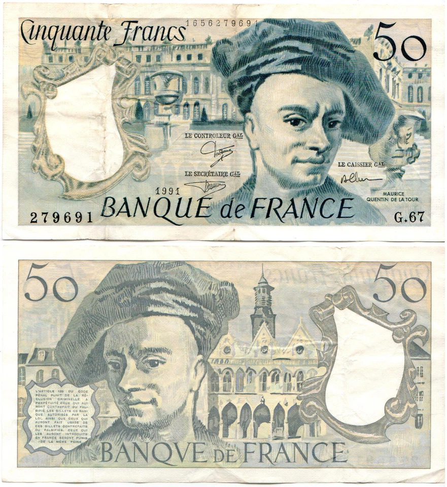 France 50 Francs P#152e (1991) Banque de France VF - Image 1 of 1