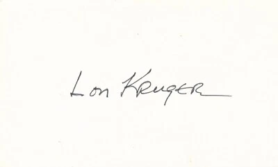 Lon Kruger Signed Autographed 3x5 Index Card Oklahoma Sooners - Image 1 of 2