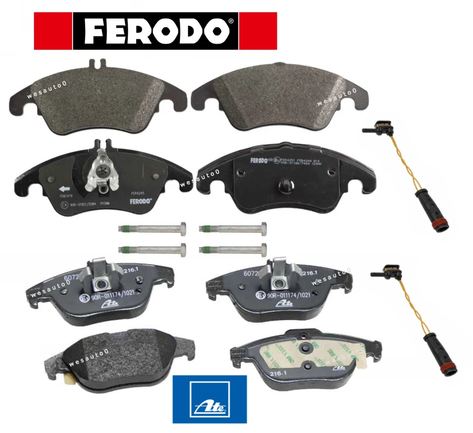 Juego de pastillas de freno delanteras traseras + sensor OEM para Mercedes E350 E400 E550 2 puertas Foto 1 de 1