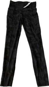 Lululemon Soulcycle Incognito Camo Leggings Womens Size 4 Black - Picture 1 of 13