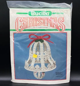 Vintage Bucilla Christmas Holiday Bell Pre-cut Plastic Canvas Craft Kit #61081 - Picture 1 of 2
