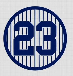 ¡Calcomanía de pegatina de matting fundida número 23 de los Yankees para automóvil camión portátil! - Imagen 1 de 5