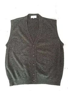 ERMENIGILDO ZEGNA MEN'S GREEN WOOL & SILK VEST - SZ EUR 50 - Picture 1 of 10