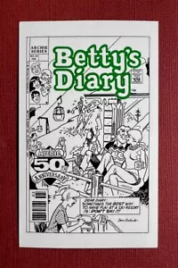 1991 BETTY'S DIARY 39 "I DONT NEED DRUGS" 50th ANNIVERSARY PROMO CARD (NM) * - Picture 1 of 2
