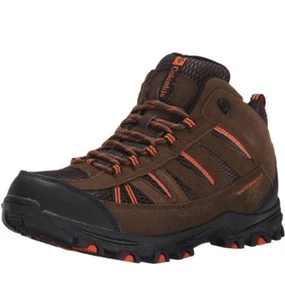 NUEVO EN CAJA COLUMBIA JUVENIL PISGAH PEAK MEDIO IMPERMEABLE TRAIL NIÑOS ZAPATOS BARRO MARRÓN - Imagen 1 de 7