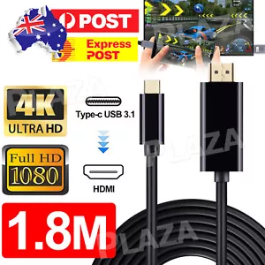 USB C to HDMI Cable Type C Male to HDMI Male 4K Cable For Macbook Chromebook NEW - Picture 1 of 10