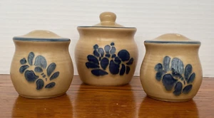 Pfaltzgraff Folk Art Collection Salt and Pepper Shakers with Sugar Bowl Set - Picture 1 of 12