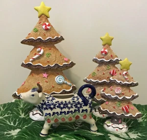 Patrón de adorno de Navidad crema vaca cerámica polaca - Imagen 1 de 3