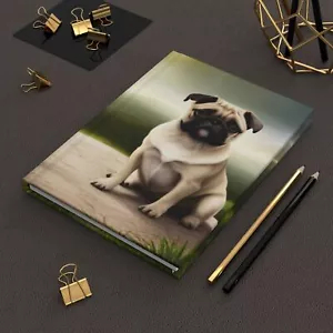 Diario de tapa dura mate de PUG DOG FRIENDS - Imagen 1 de 6