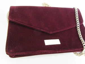 Jimmy Choo Parfums Burgundy Colour Velvet Evening Shoulder Clutch Bag - Picture 1 of 4