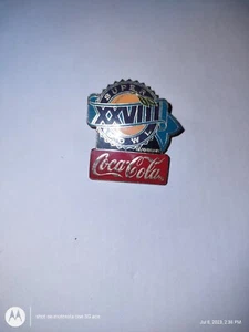 1993 Coca Cola NFL Super Bowl XXVIII Pin - LARGE - Picture 1 of 5