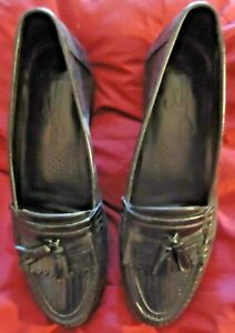 Giorgio Brutini Le Glove  mens slip on BLACK Leather Loafers Shoes Size 10.5 D