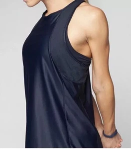 ATHLETA Fit Fast Tank Navy Racerback Running Athletic Athleisure Sz L - Picture 1 of 6