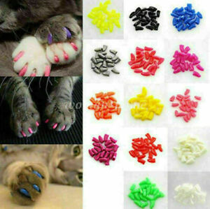 20PS Soft Nail Caps Nail Covers Claw Caps Paw Covers for Cat Pet Dog Size XS-2XL