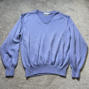 Peter Millar Xl V-Ausschnitt Strick Pullover Damen Lila Merinowolle - Bild 1 von 9