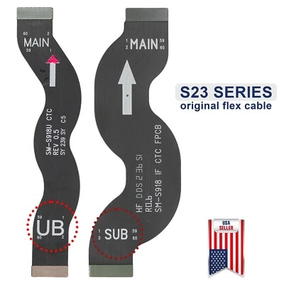 LCD Display or SUB Motherboard Flex Cable For Samsung Galaxy S23 S23+ S23 Ultra