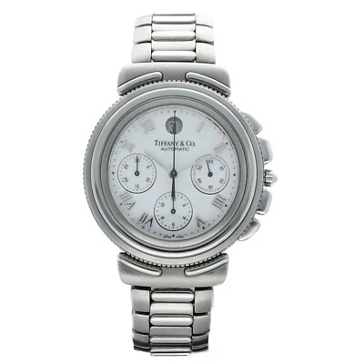 Tiffany & Co. Intaglio M-0891 Chrono 40mm Steel White Dial Automatic Men's Watch - Image 1 of 4