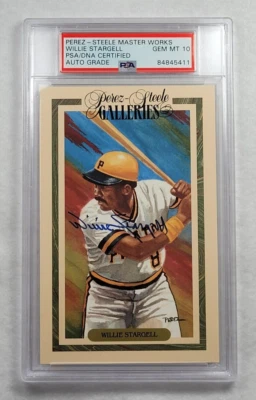 WILLIE STARGELL Signed Perez Steele LE Master Works -HALL OF FAME-PSA 10 Auto - Image 1 of 4