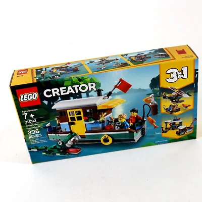 Lego Creator 31093 Riverside Houseboat 3 en 1 396 piezas hidroavión Pelican Crocodile Foto 1 de 4