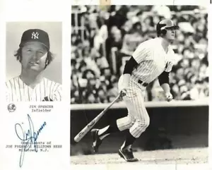 Signiertes Jim Spencer New York Yankees handsigniertes 8x10 Foto & COA MLB NY Milltown - Bild 1 von 1