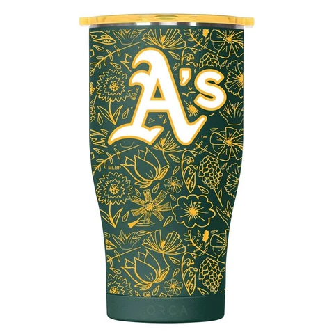 ORCA Oakland Athletics 27oz. Floral Sketch Chaser Tumbler with Lid Cover