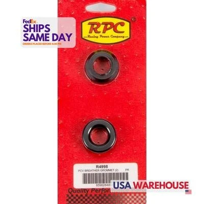 Racing Power R4998, paquete de 2 ojales de PVC de caucho negro 1-1/4 Od X 3/4 ID de acero V/C Foto 1 de 4