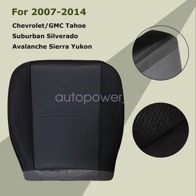 Cubierta de asiento de tela inferior negra para Chevy Suburban 1500 2500 2007 2008-2014 Foto 1 de 4