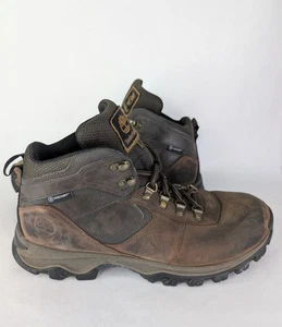 Timberland Mt. Maddsen Waterproof Hiker Dark Brown Leather Boots Mens Size 10.5D - Picture 1 of 9