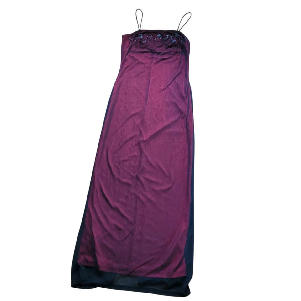 Candy Rocket Maxi Dress Vtg 90s/Y2K Red Black Mesh  Fairy Grunge McBling Gothic - Image 1 of 4