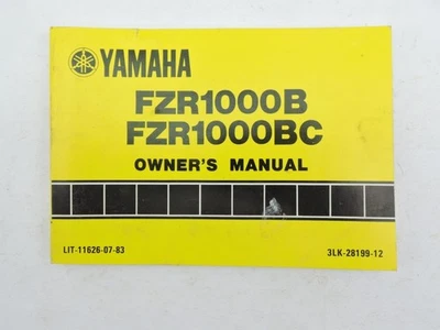 Yamaha FZR1000B FZR1000BC original 1991 manual del propietario 18629rs Foto 1 de 4