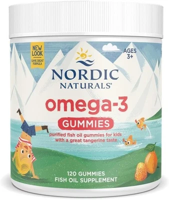 NORDIC NATURALS, NORDIC OMEGA-3 Gummies Mandarine 82mg 120 Gummibärchen - Bild 1 von 3
