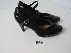 Dexflex bequeme schwarze Damen-Pumps mit hohem Absatz Mary Jane Schnalle Größe 6,5 - Bild 1 von 11