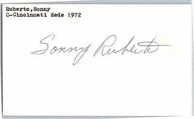 -Sonny Ruberto- (d.2014) Signed/Autograph/Auto Postcard San Diego Padres MLB - Image 1 of 2