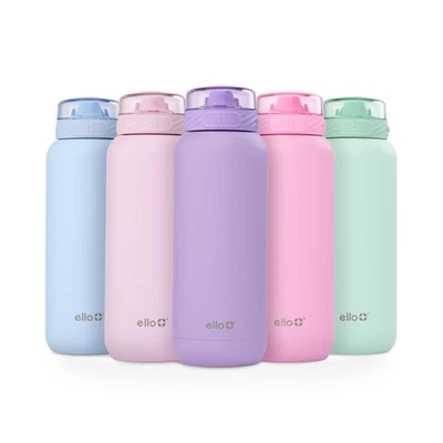 Botella de agua aislada al vacío lila de 32 onzas boquilla suave a prueba de fugas viaje fri... Foto 1 de 4