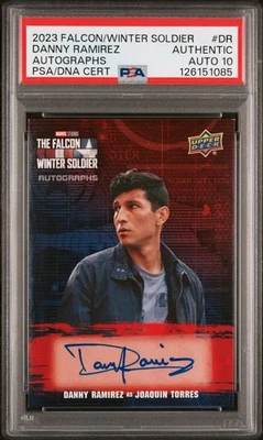 💎2023 Upper Deck MARVEL STUDIOS: Autograph #DR Danny Ramirez PSA AUTH AUTO 10💎 - Image 1 of 3
