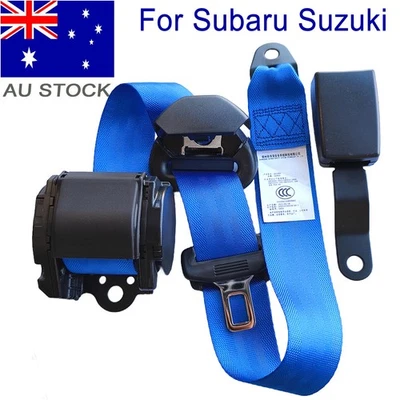 For Subaru Suzuki Cars Universal Seat Belt Seatbelt Replace Kit Hard Stalk Blue - image 1 of 4