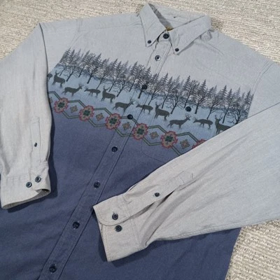 Vintage Cabelas Shirt Mens Extra Large Tall Aztec Deerskin Soft Chamois Nature - Image 1 of 4