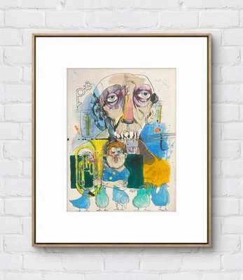 Arte Faris: Práctica de Tuba: 10x14: Neoexpresionismo Único de Papel Foto 1 de 4