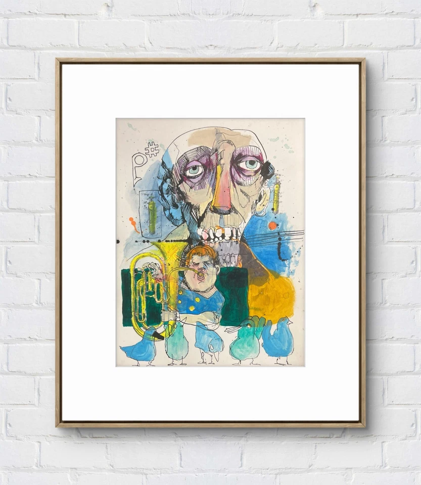 Arte Faris: Práctica de Tuba: 10x14: Neoexpresionismo Único de Papel Foto 1 de 4