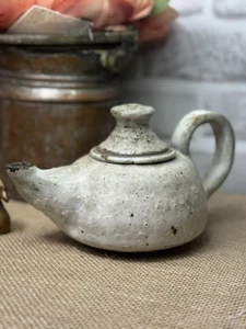 Handmade Studio Pottery Teapot Signed Rustic Wabi Sabi Decor 1960s-70s MCM - Picture 1 of 11