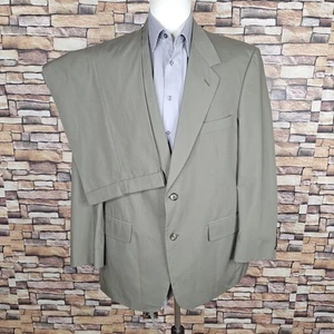 Brooks Brothers 2 Piece Suit Mens 44R 37X30 Olive Beige Cotton Blend - Picture 1 of 11