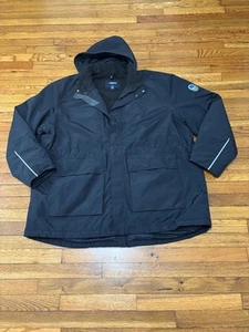 Lands' End Herren Squall Parka Jacke Gr. 3XL schwarz Fleece gefüttert Reißverschluss Wintermantel - Bild 1 von 7