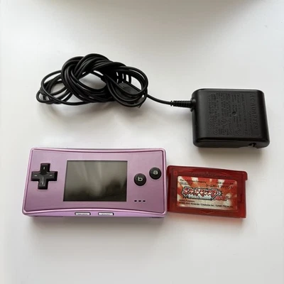 Nintendo Game Boy Micro Purple with AC Charger -- Great Condition w/ Pokémon - Image 1 of 4